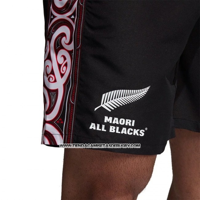 Pantalones Cortos Nueva Zelandia All Blacks Maori Rugby 2018 Negro